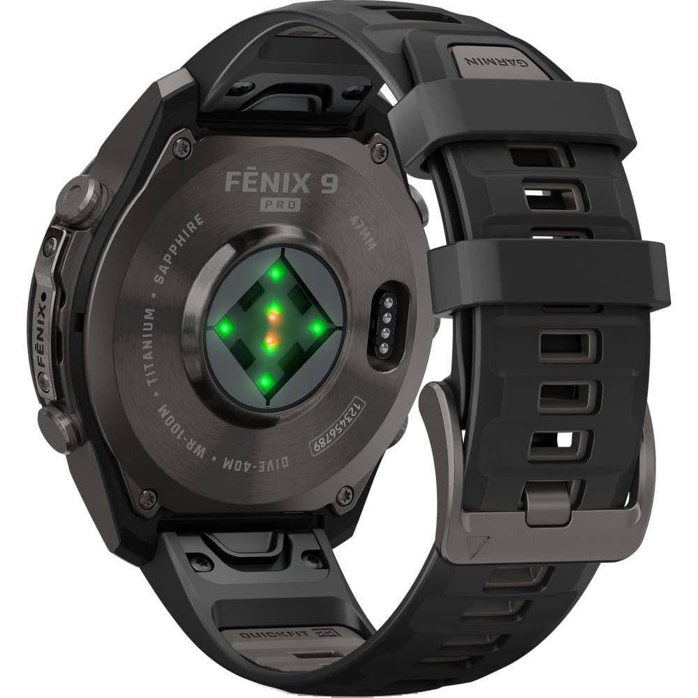 Fenix 9 Pro 47mm Dlc Smartwatch Carbon Gray Dlc Titanium With Black/Pebble Gray Silicone Band, view: 7