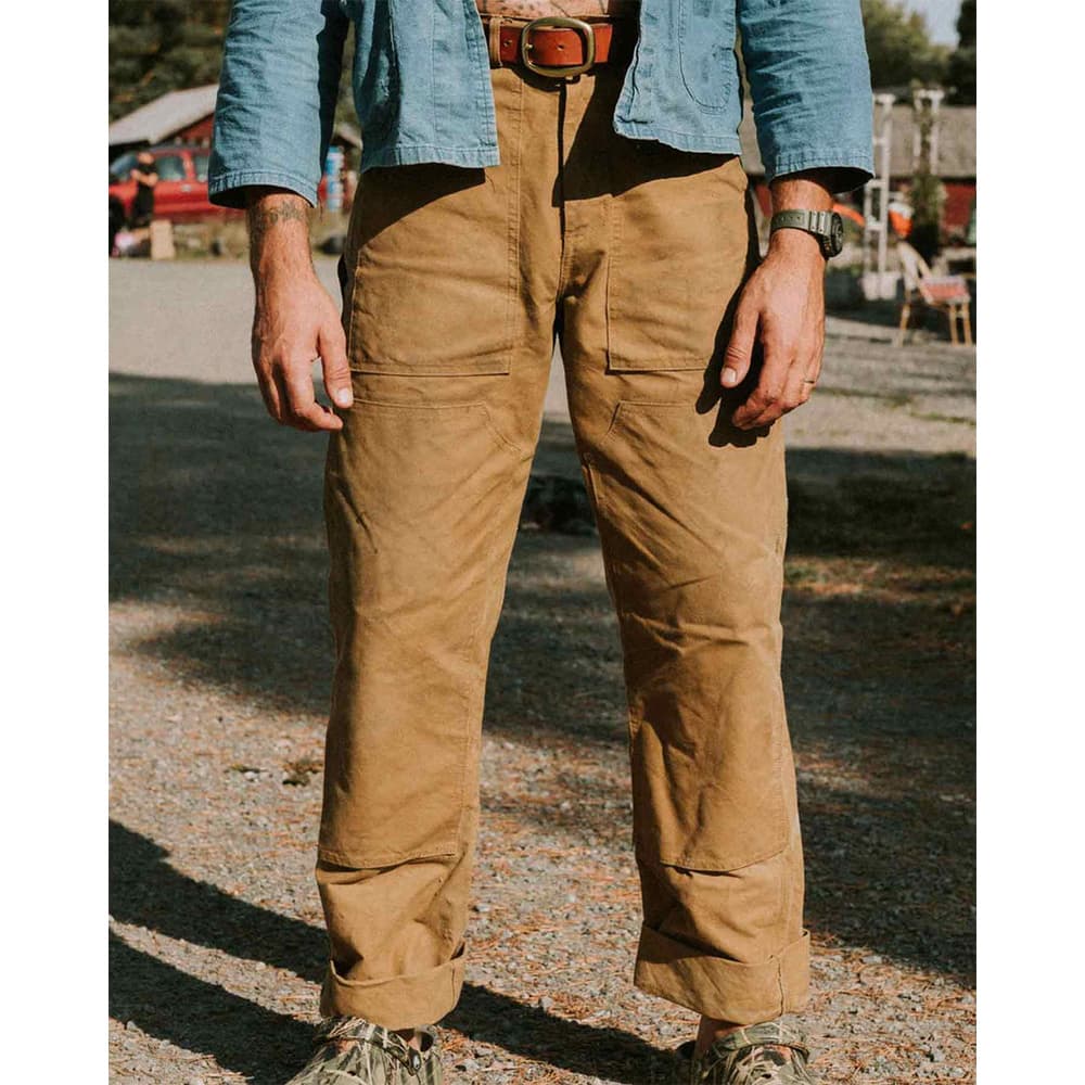 Waxed Workwear Pants Brown, view: 2
