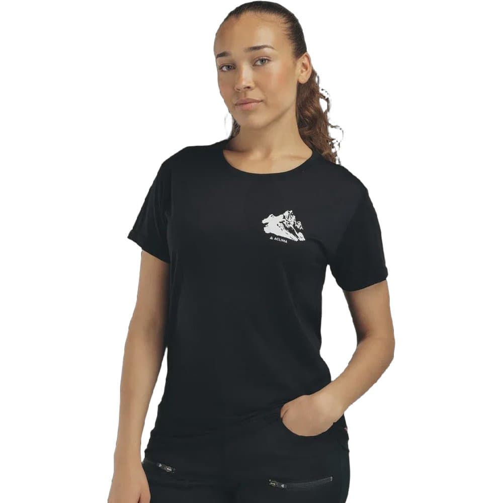 W's Lightwool 140 Classic Tee Mountain Jet Black, view: 2
