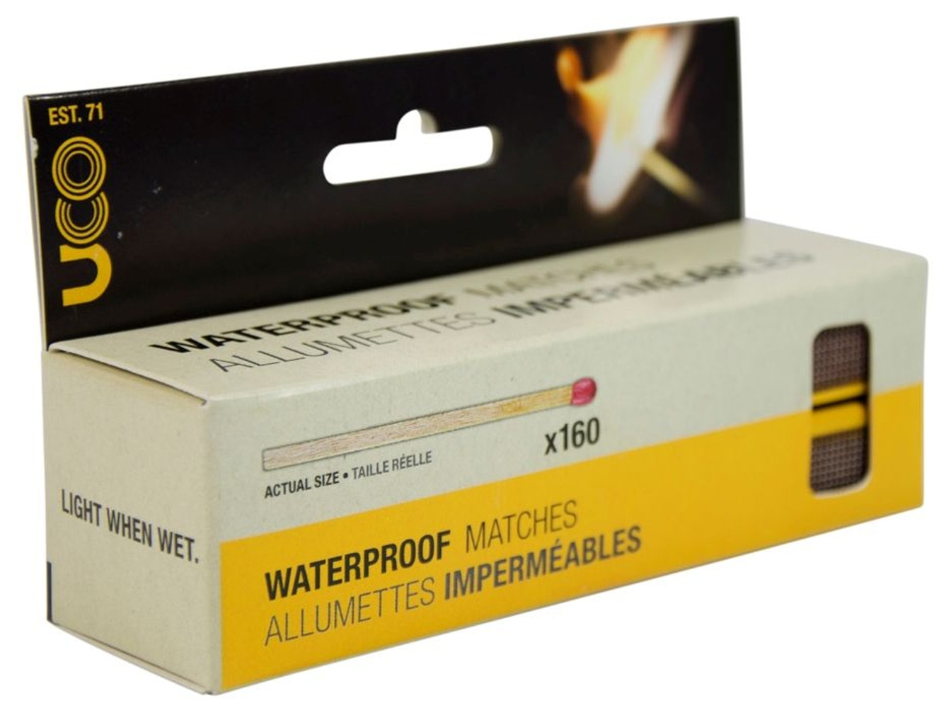 productImage: Waterproof Matches 4-pack 160 st