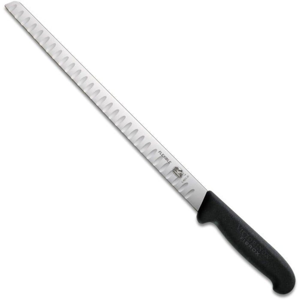 productImage: Laxkniv 30 cm, flexibel, räfflad med Svart Fibroxhandtag