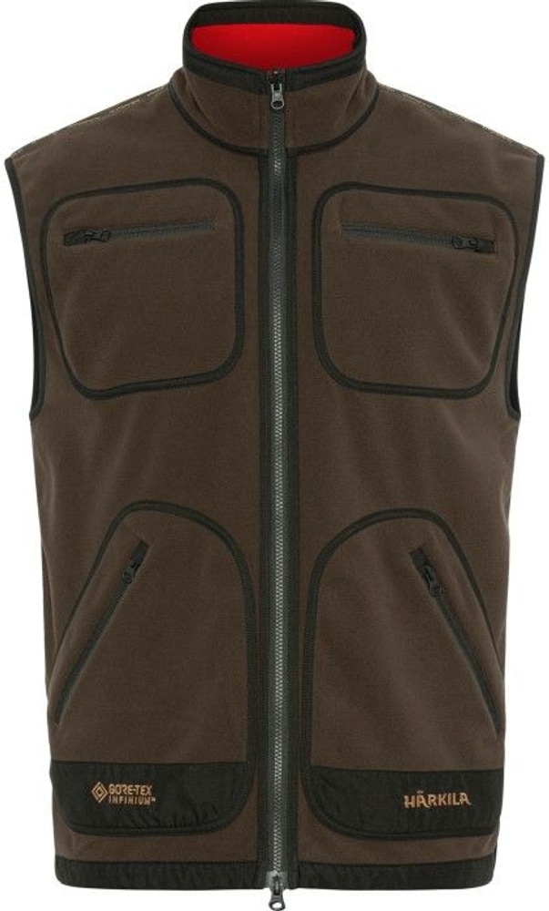productImage: Kamko Fleece Vest Brown/Red
