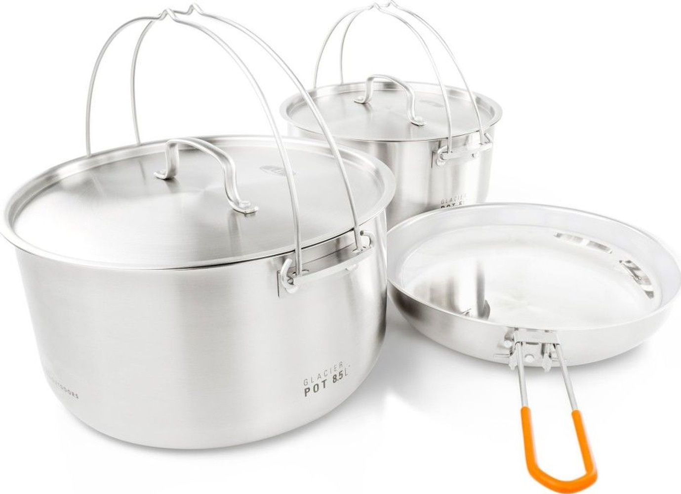 productImage: Glacier Stainless Troop Cookset 8,5L & 5L