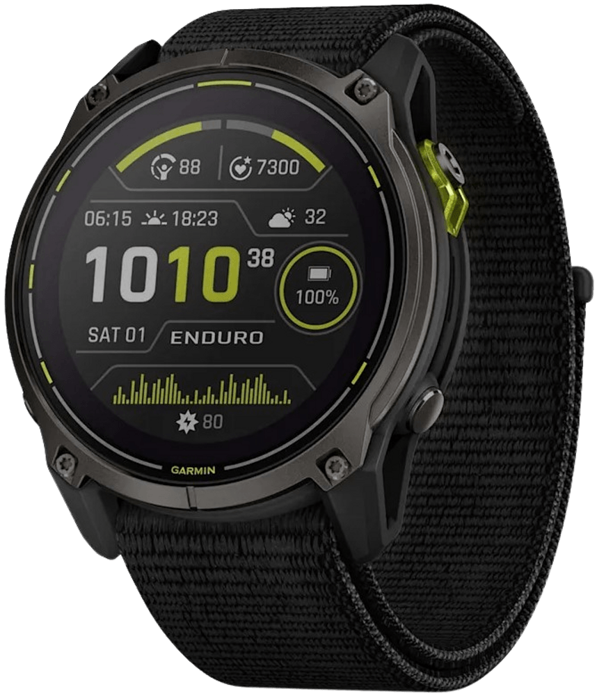 productImage: Enduro 3 Carbon Gray DLC Titanium with Black UltrafFit Nylon Strap