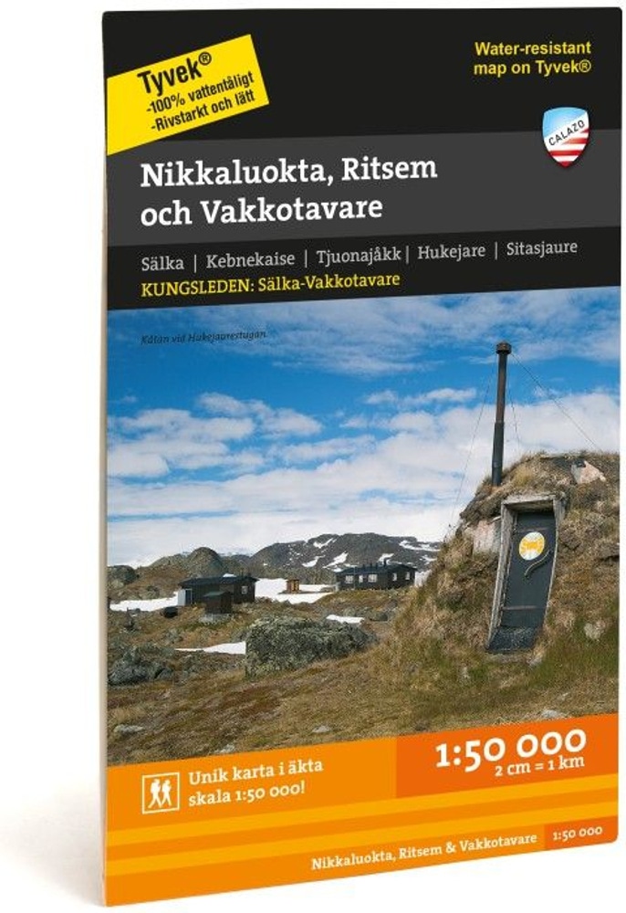 productImage: Fjällkarta Nikkaluokta, Ritsem & Vakkotavare 1:50 000