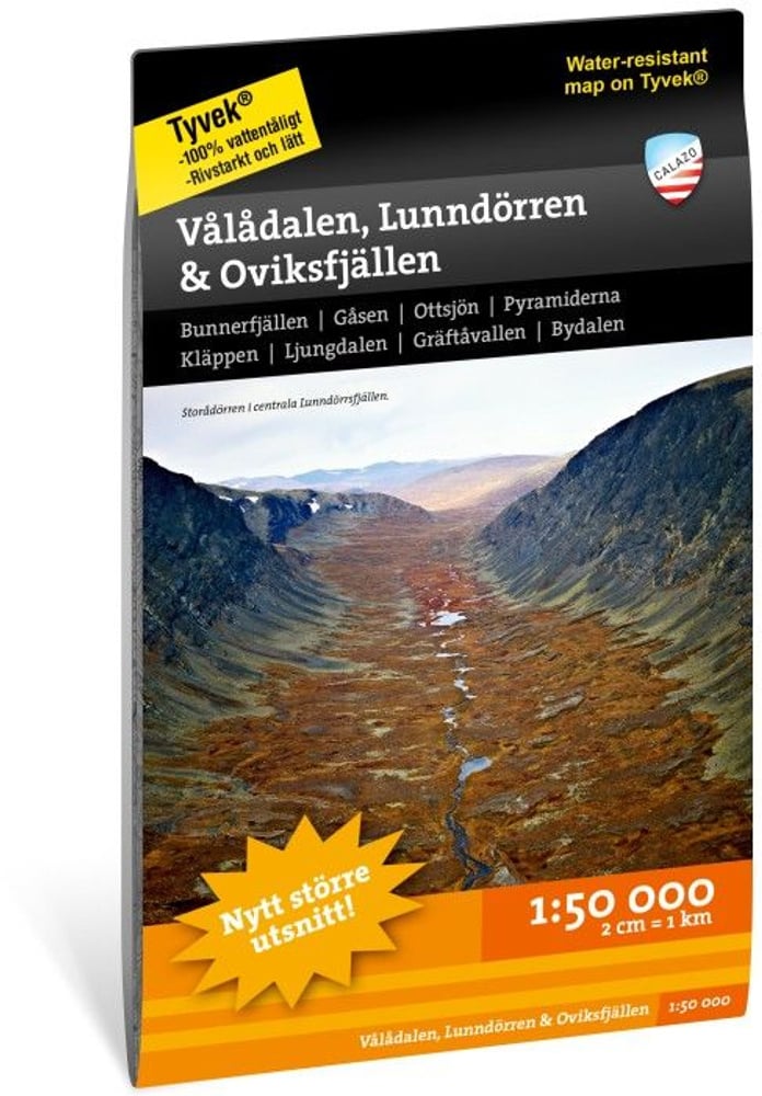 productImage: Fjällkarta Vålådalen, Lunndörren & Oviksfjällen 1:50 000