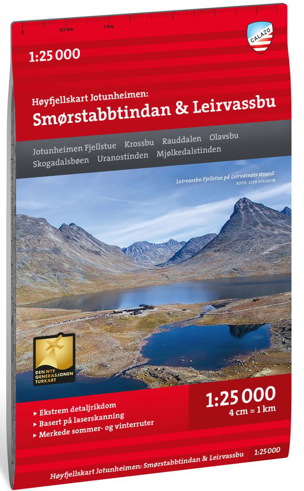 productImage: Høyfjellskart Jotunheimen: Smørstabbstindan & Leirvassbu 1:25 000