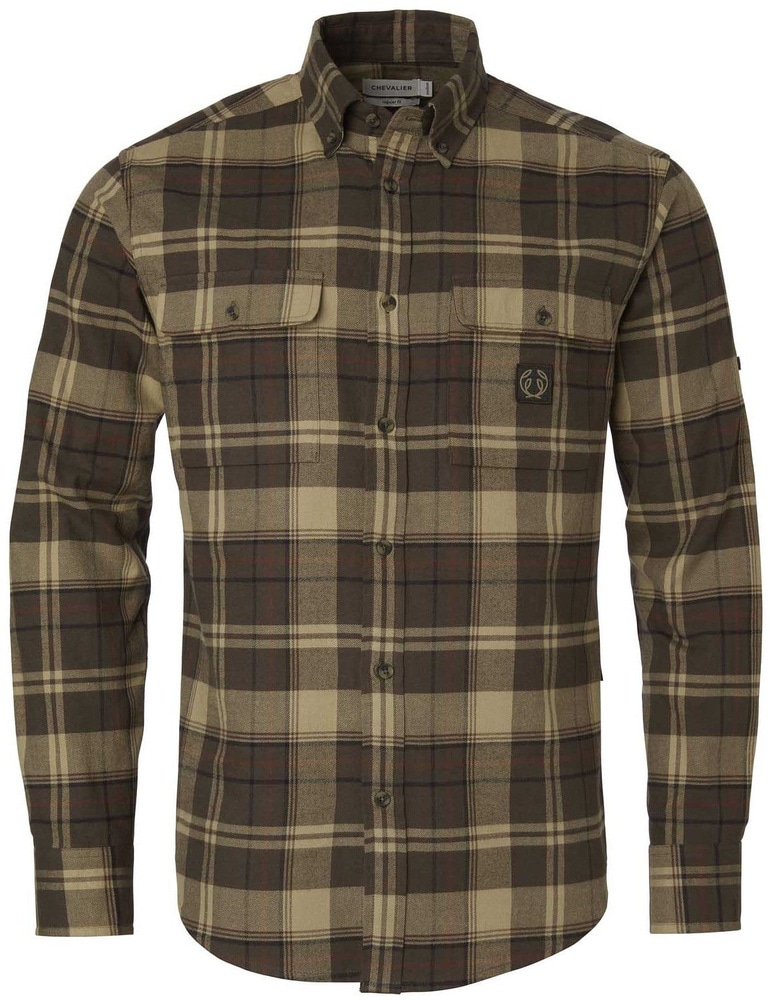 productImage: Heron Flannel Shirt Men Soil Brown Checked