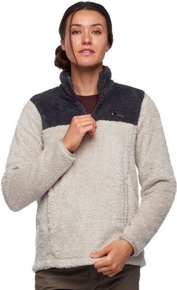 productImage: W's Roadie Quarter Zip Fleece Dune/Carbon