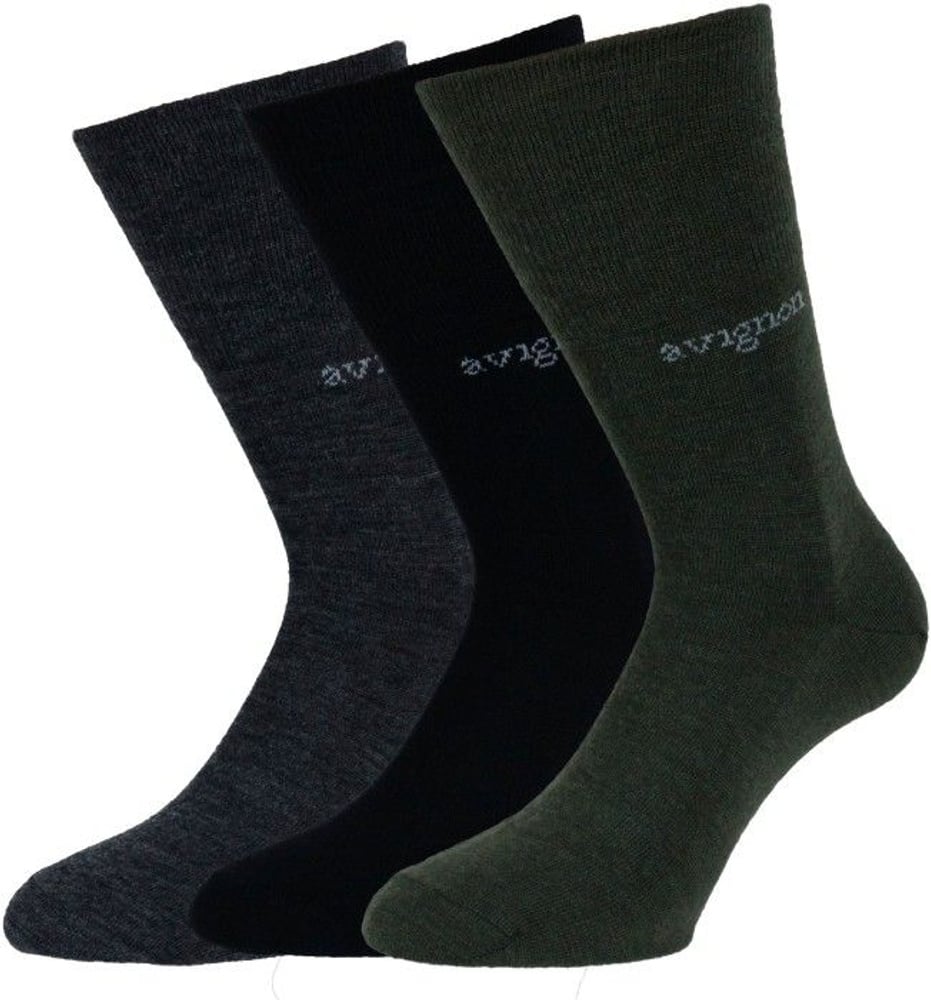 productImage: Liner Merinoull 3-pack Svart/Grå/Grön