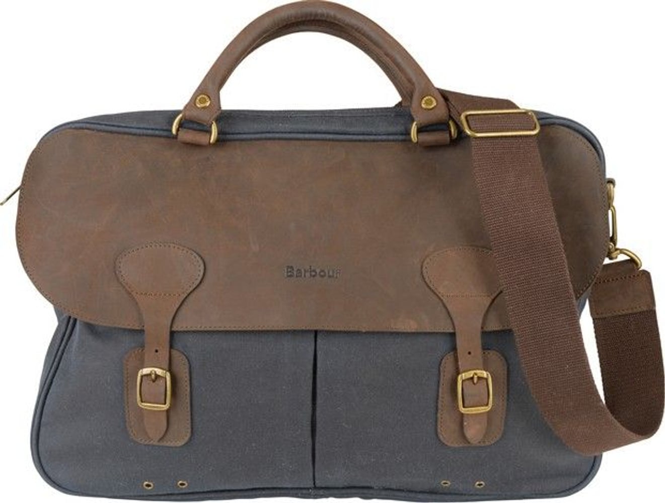 productImage: Wax Leather Briefcase Navy