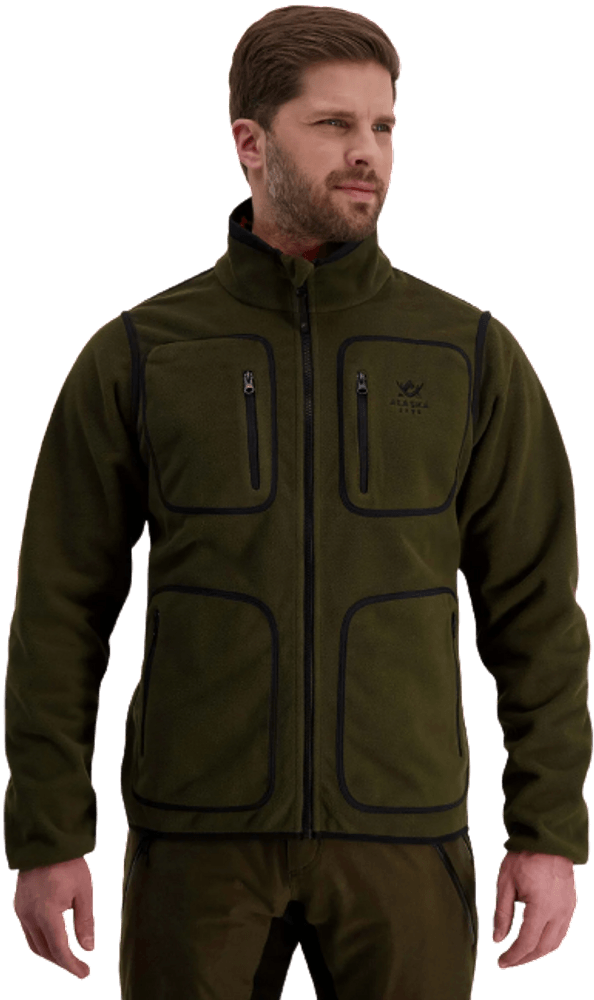 productImage: M's Elk Hunter Reversible Fleece Jacket Moss Brown/Blaze 3D