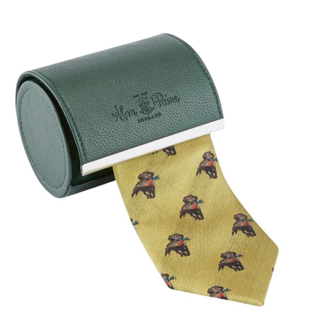 productImage: Ripon Silk Tie - Retriever Design Yellow