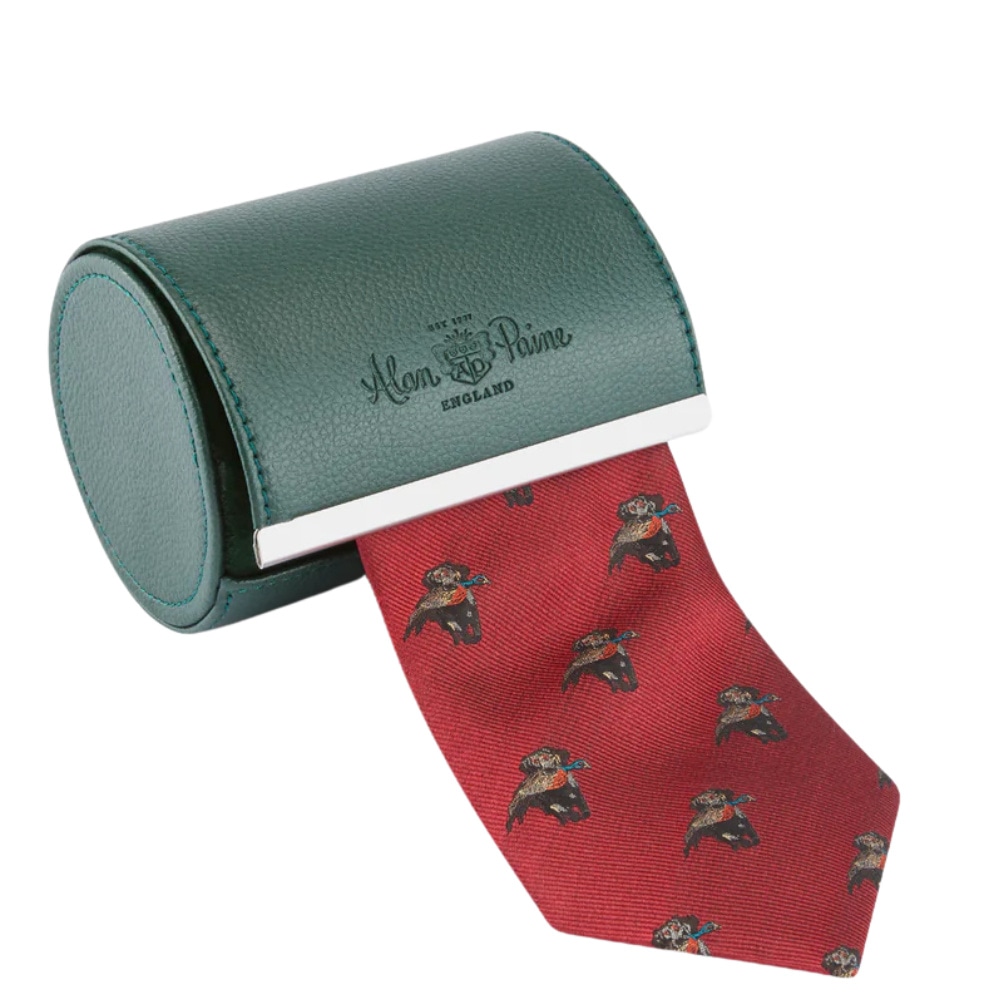 productImage: Ripon Silk Tie - Retriever Design Red