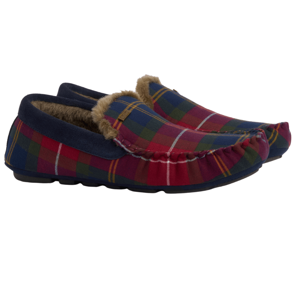 productImage: M's Monty Moccasin Slipper Winterberry Tartan