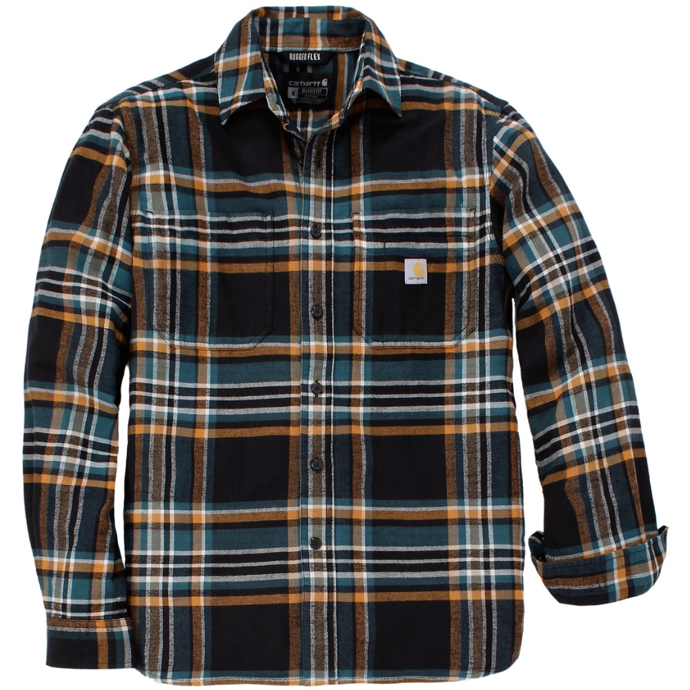 productImage: Carhartt M's Flannel Long-Sleeve Plaid Shirt Black