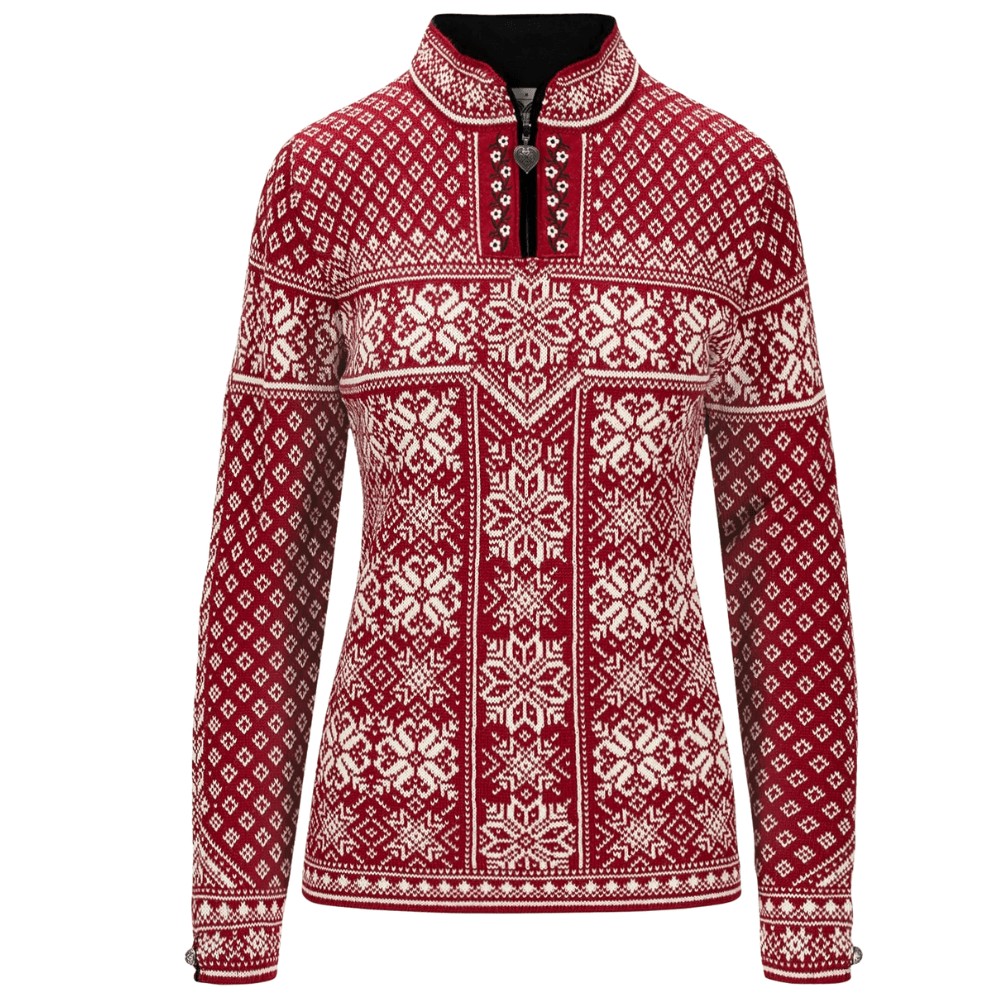 productImage: W's Peace Fem Sweater Redrose Offwhite
