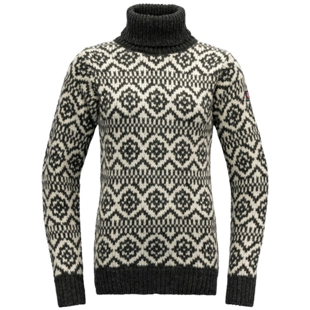 productImage: Hoddevik Wool High Neck Anthracite/Offwhite