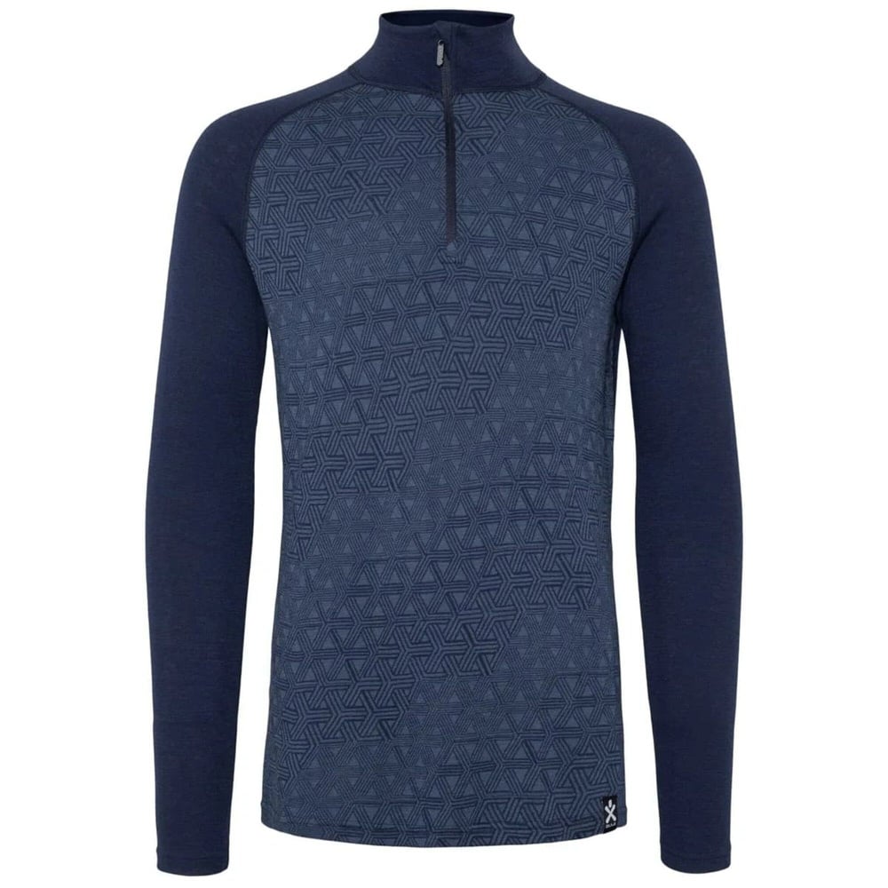 productImage: Geo Merino Wool Halfzip Navy