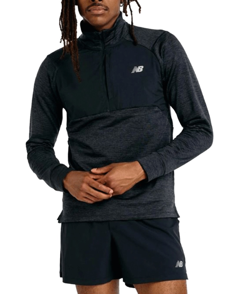 productImage: Athletics Heat Grid 1/2 Zip Black