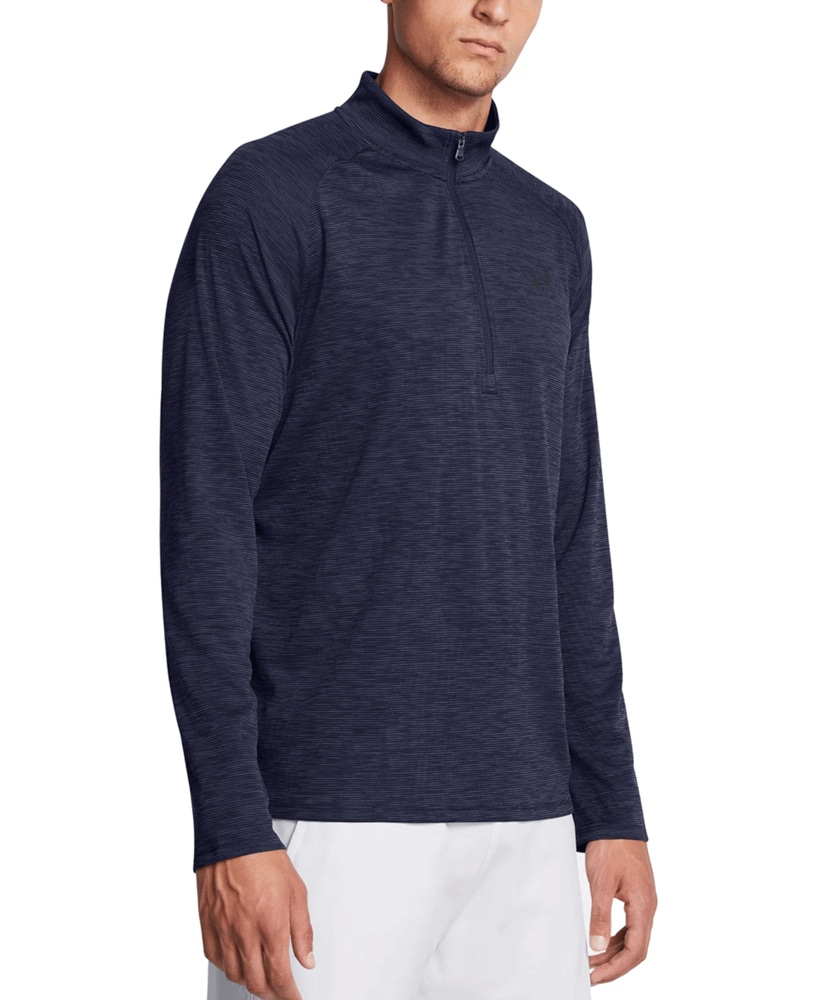 Tech Textured 1/2 Zip Midnight Navy, view: 1