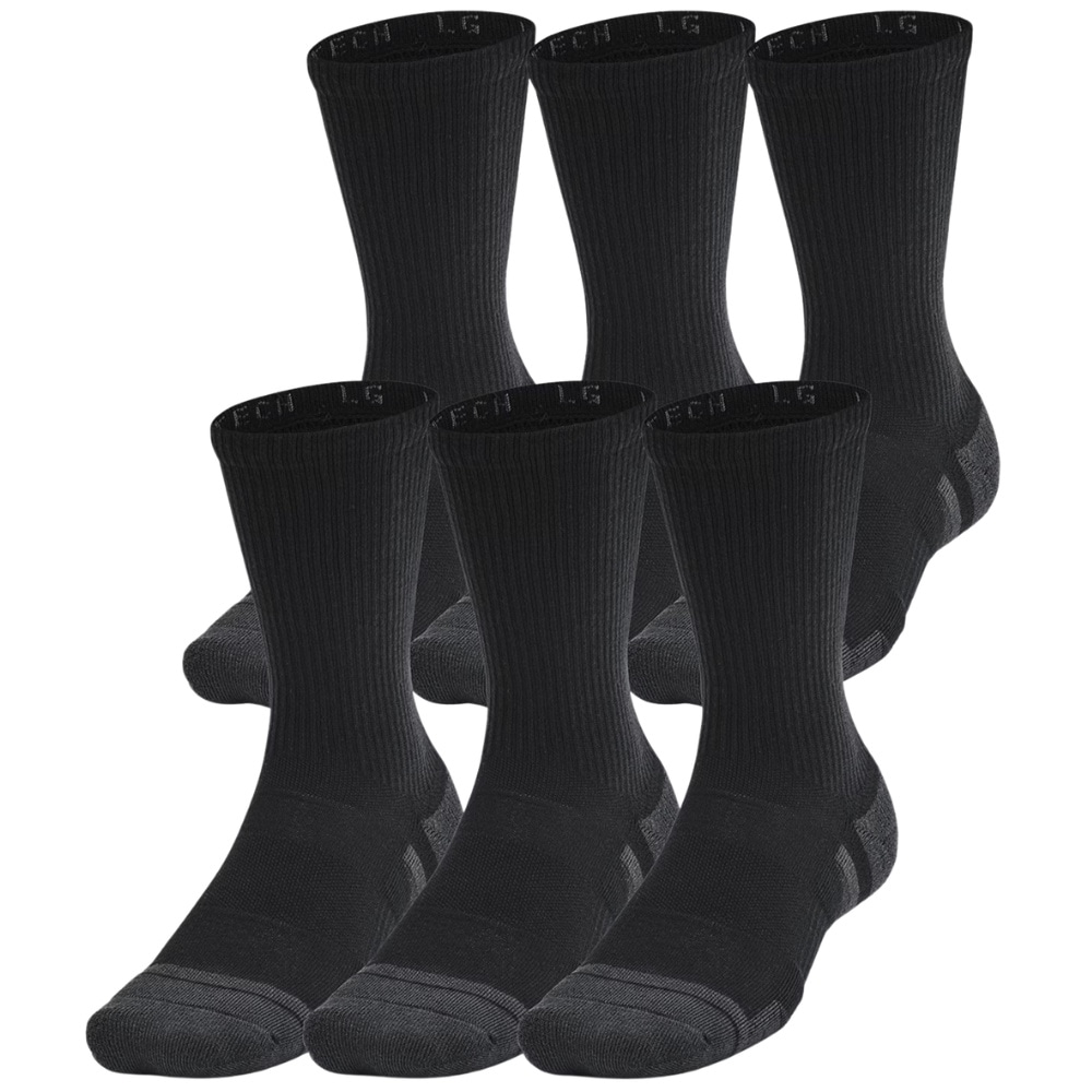 productImage: UA Performance Tech Crew Unisex 6-pack Black