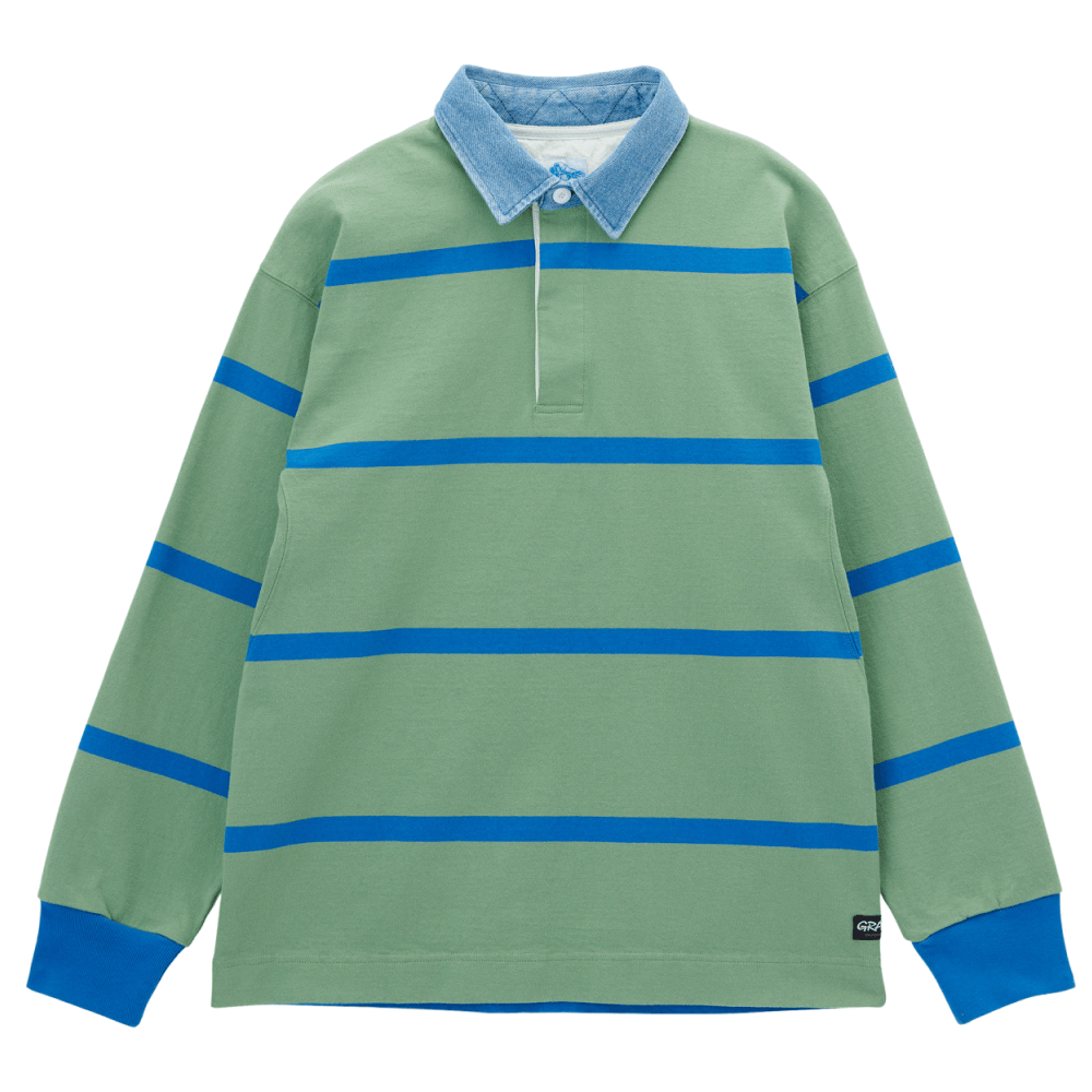productImage: Langdon Rugby Shirt Olive /Blue