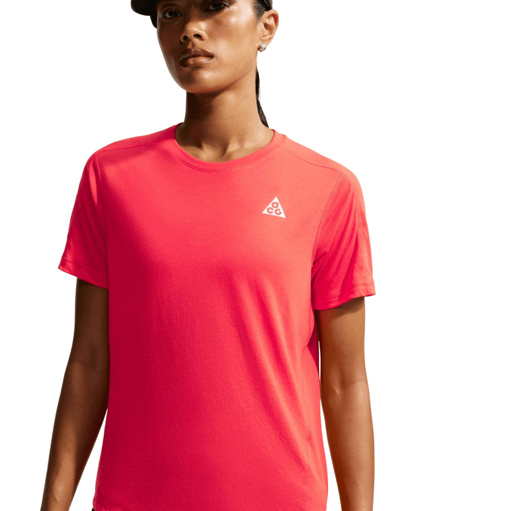 productImage: W's Acg Dri-Fit Short-Sleeve Trail Running Top Lt Crimson/Summit White