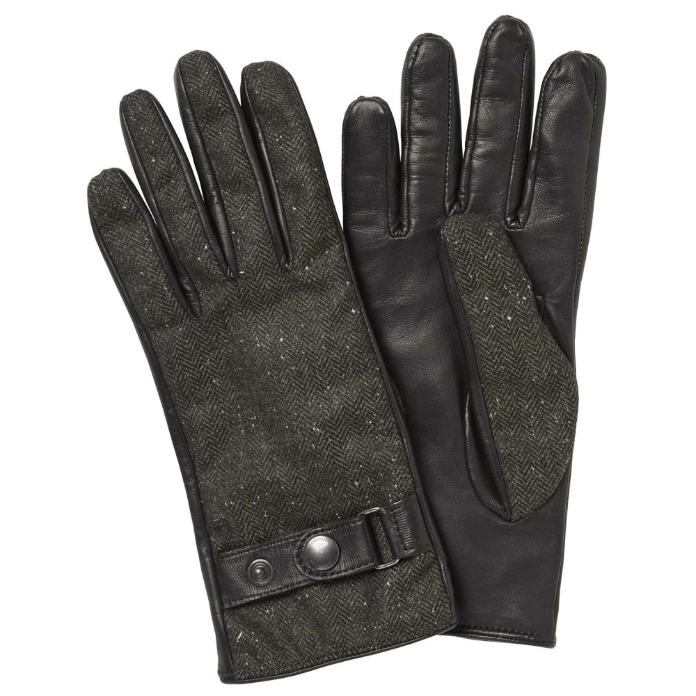 productImage: Jane Tweed Gloves Women Dark Green Herringbone