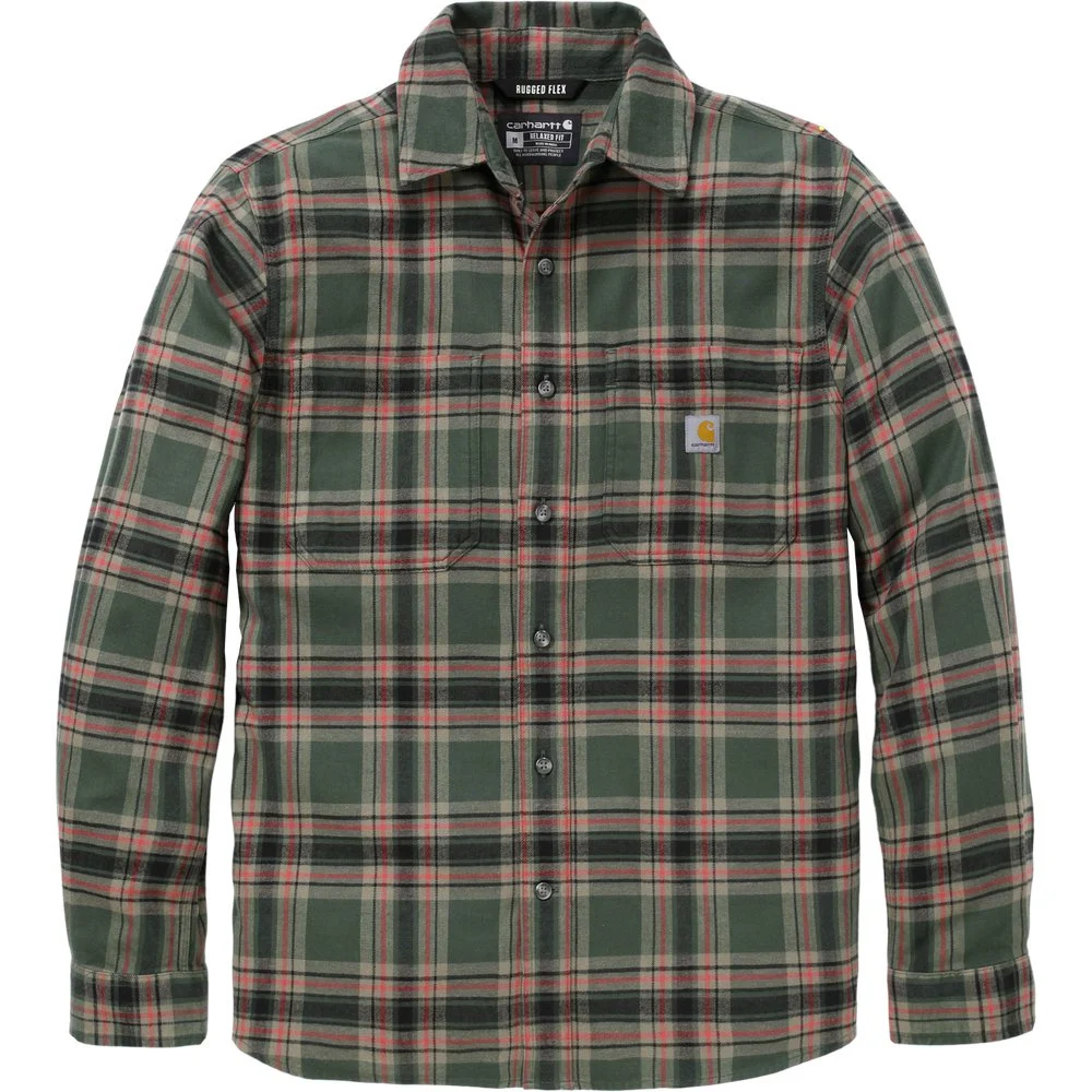 M's Hamilton Relaxed LS Plaid Shirt Forestry Green/Amber Terrain, view: 1