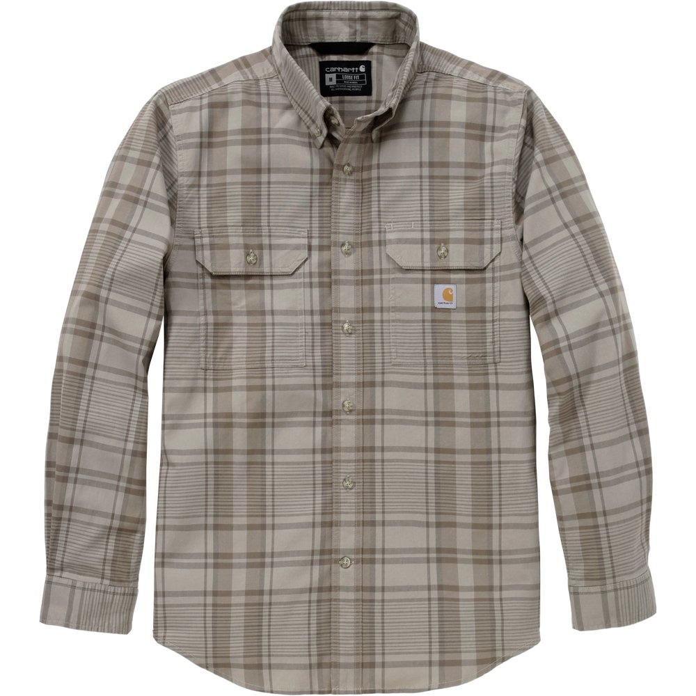 M's Fort Loose LS Plaid Shirt Gray Dunes, view: 1