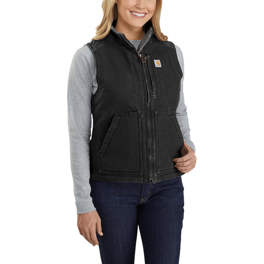 productImage: Carhartt W's Sherpa Lined Mock Neck Vest Black