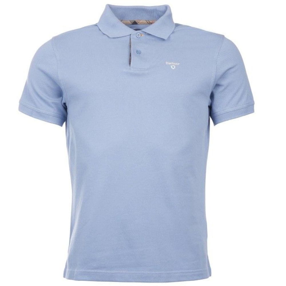 productImage: M's Tartan Pique Polo Shirt Sky Marl
