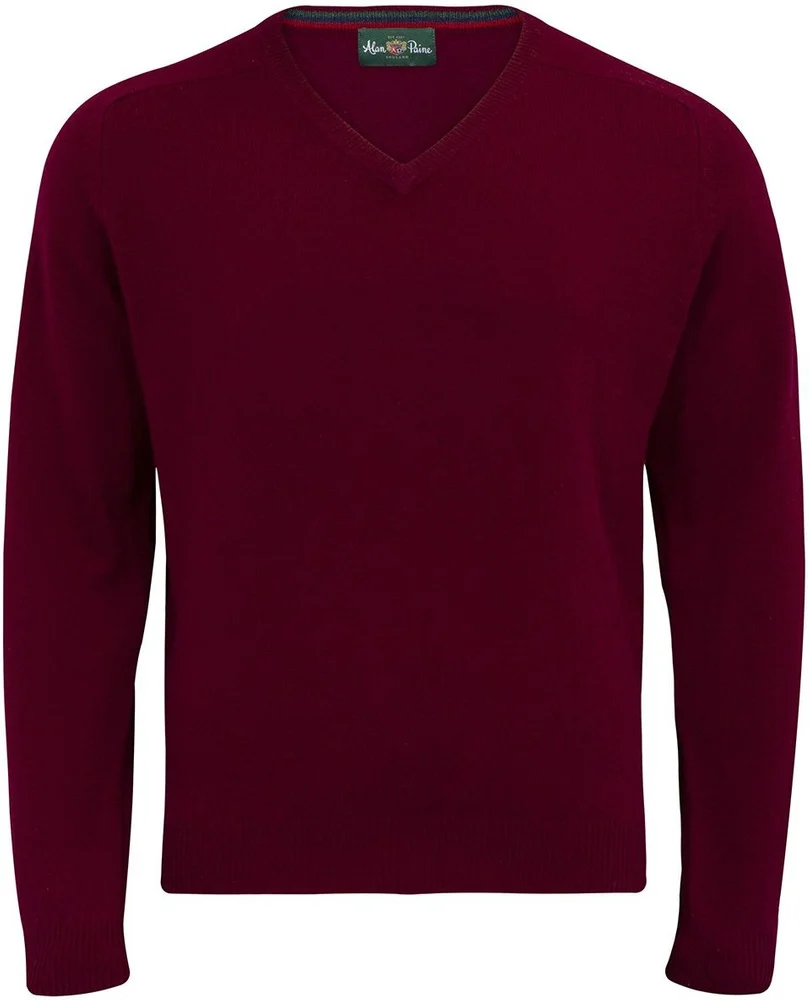 Streetly V-Neck Pullover Bordeaux, view: 1