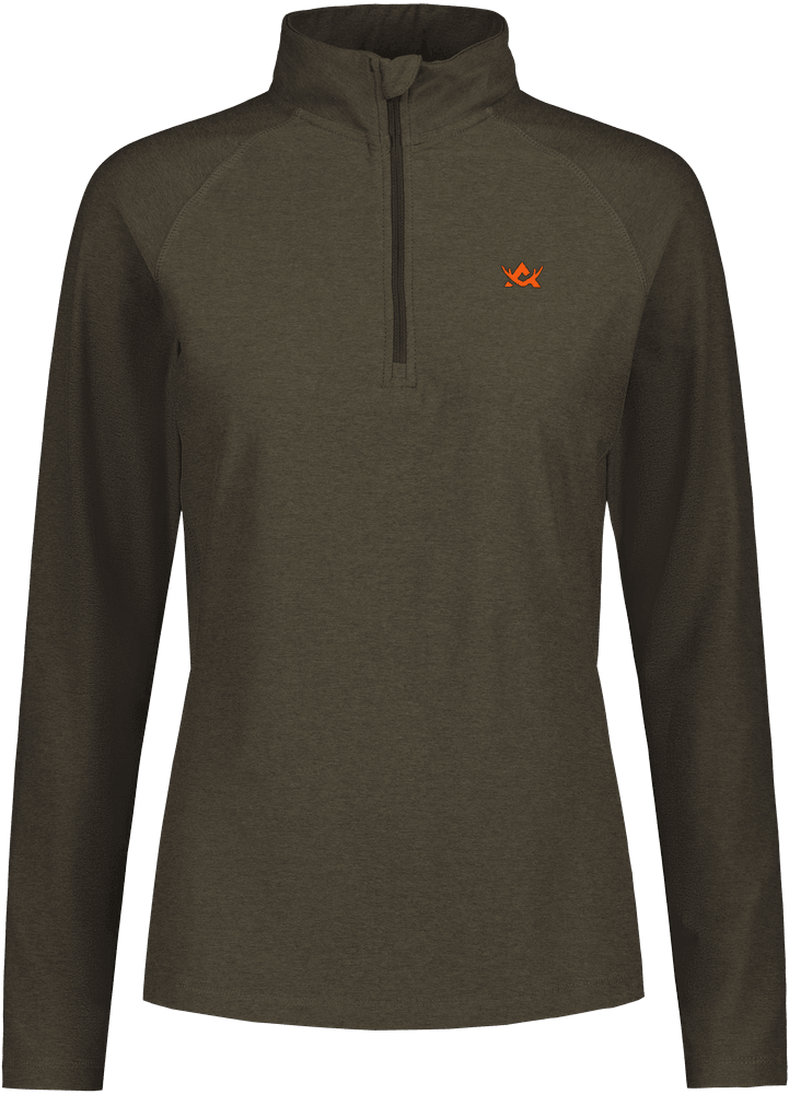 W's CoolDry Half-Zip Top Moss Brown, view: 1
