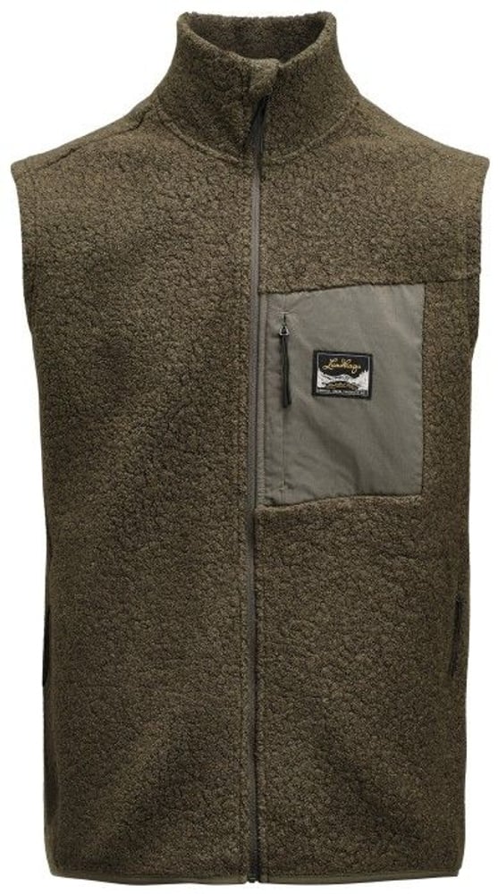 productImage: Flok Wool Ms Pile Vest Forest Green