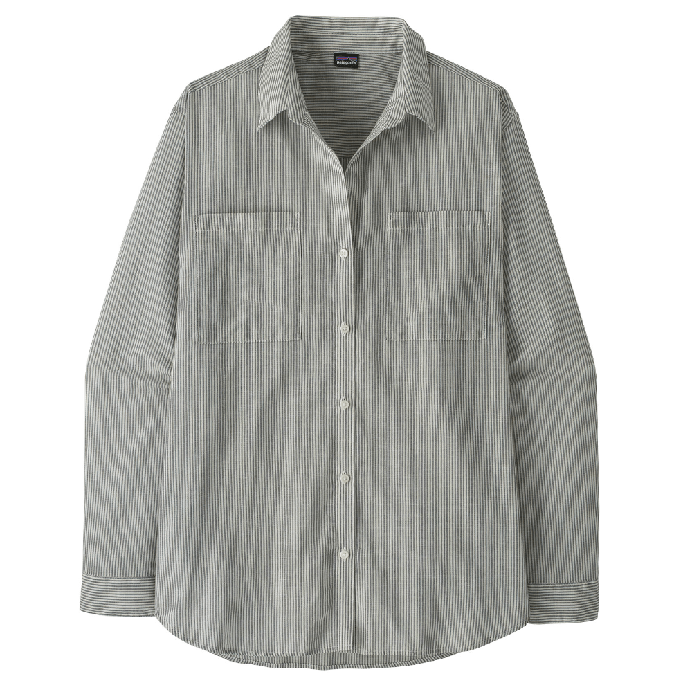 productImage: W's Lw A/C Buttondown Solstice Stripe: Smolder Blue