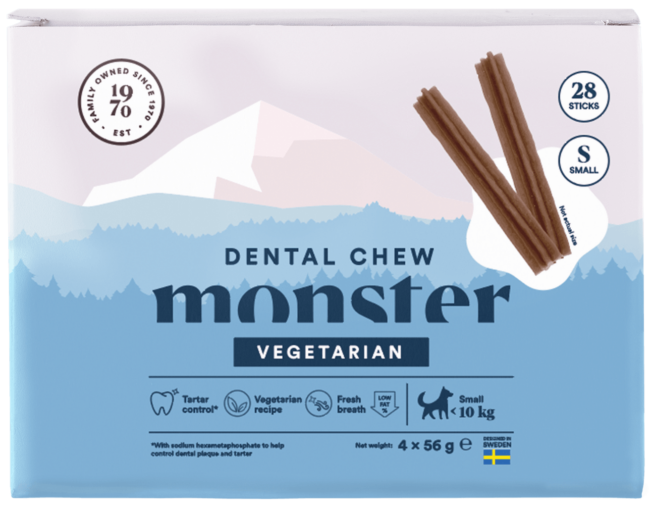 productImage: Dog Dental Chew Veg. S 28 st 224 g