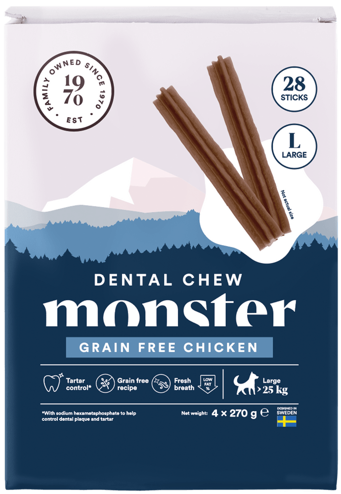 productImage: Dog Dental Chew GF Chicken L 28 st 1080 g