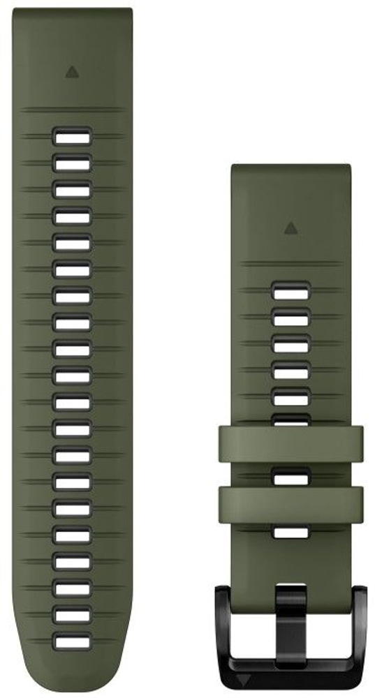 productImage: QuickFit® 22 Klockarmband Mossgrön/Grafitgrå Silikon