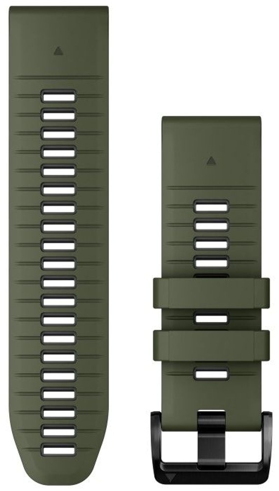 productImage: QuickFit® 26 Klockarmband Mossgrön/Grafitgrå Silikon