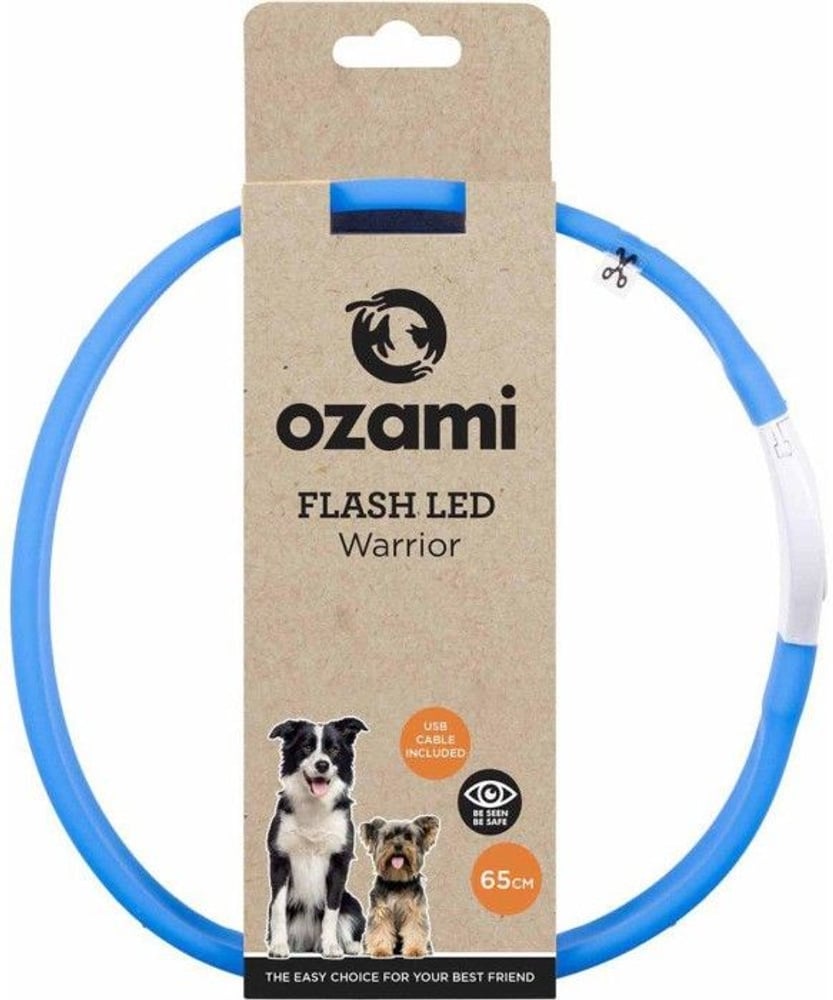 productImage: Halsband Flash Warrior Led Blå 65 cm