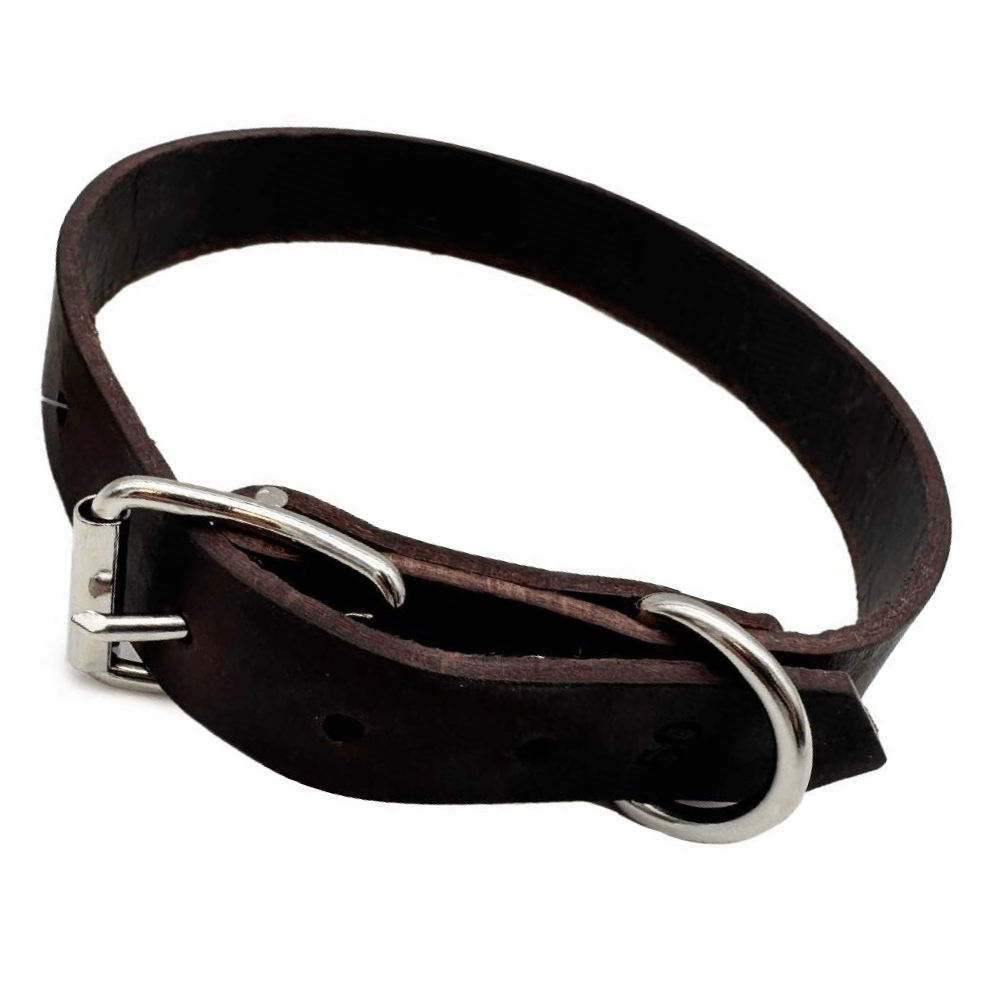 productImage: Halsband Läder Mörkbrun 18 mm x 45 cm