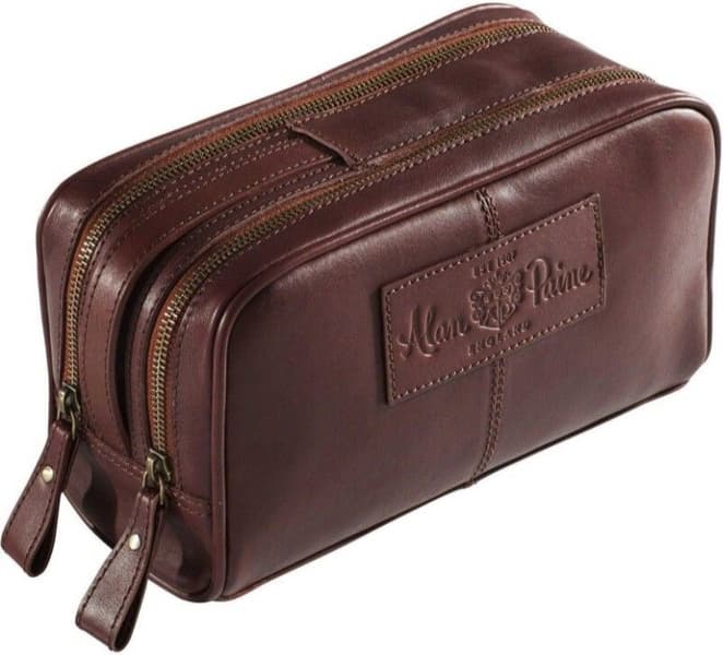 productImage: Leather Wash Bag Brown