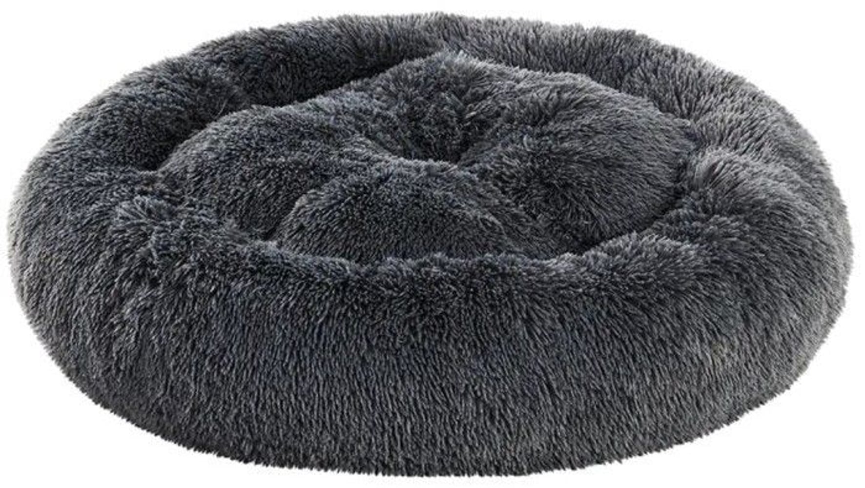productImage: Fluffy Calming Bed Round L Dark Grey