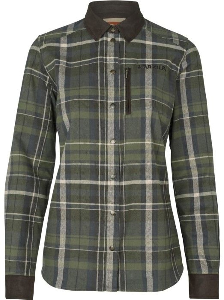 productImage: W's Pajala Long-Sleeved Shirt Olive Check