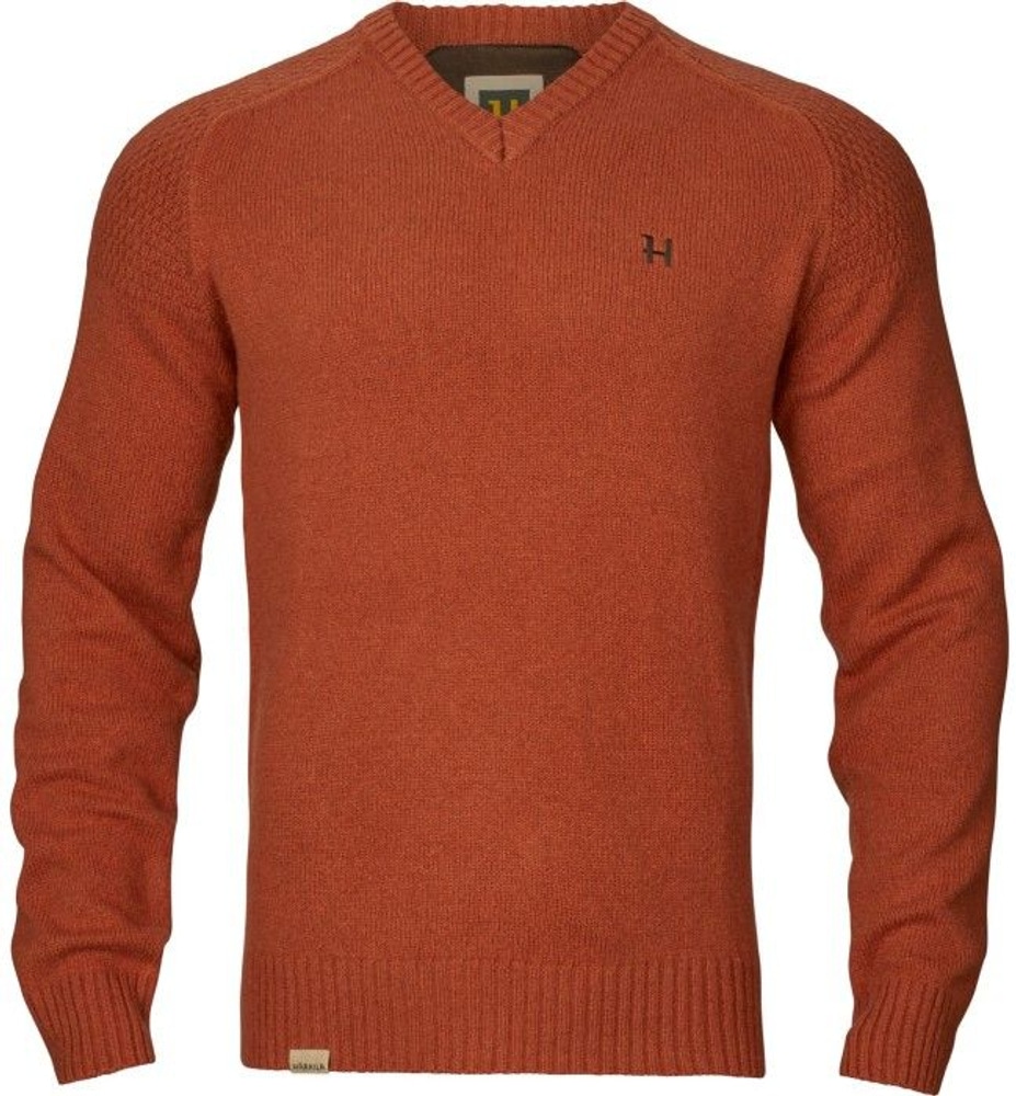 M's Vincent Merino V-Neck Pullover Bombay Brown, view: 1