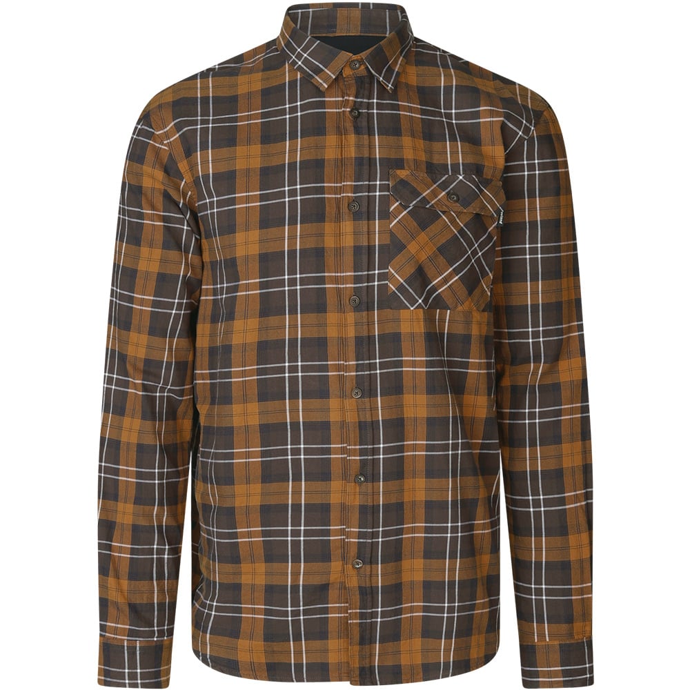 productImage: Glen Flanellskjorta Dark Brown/Camel Check