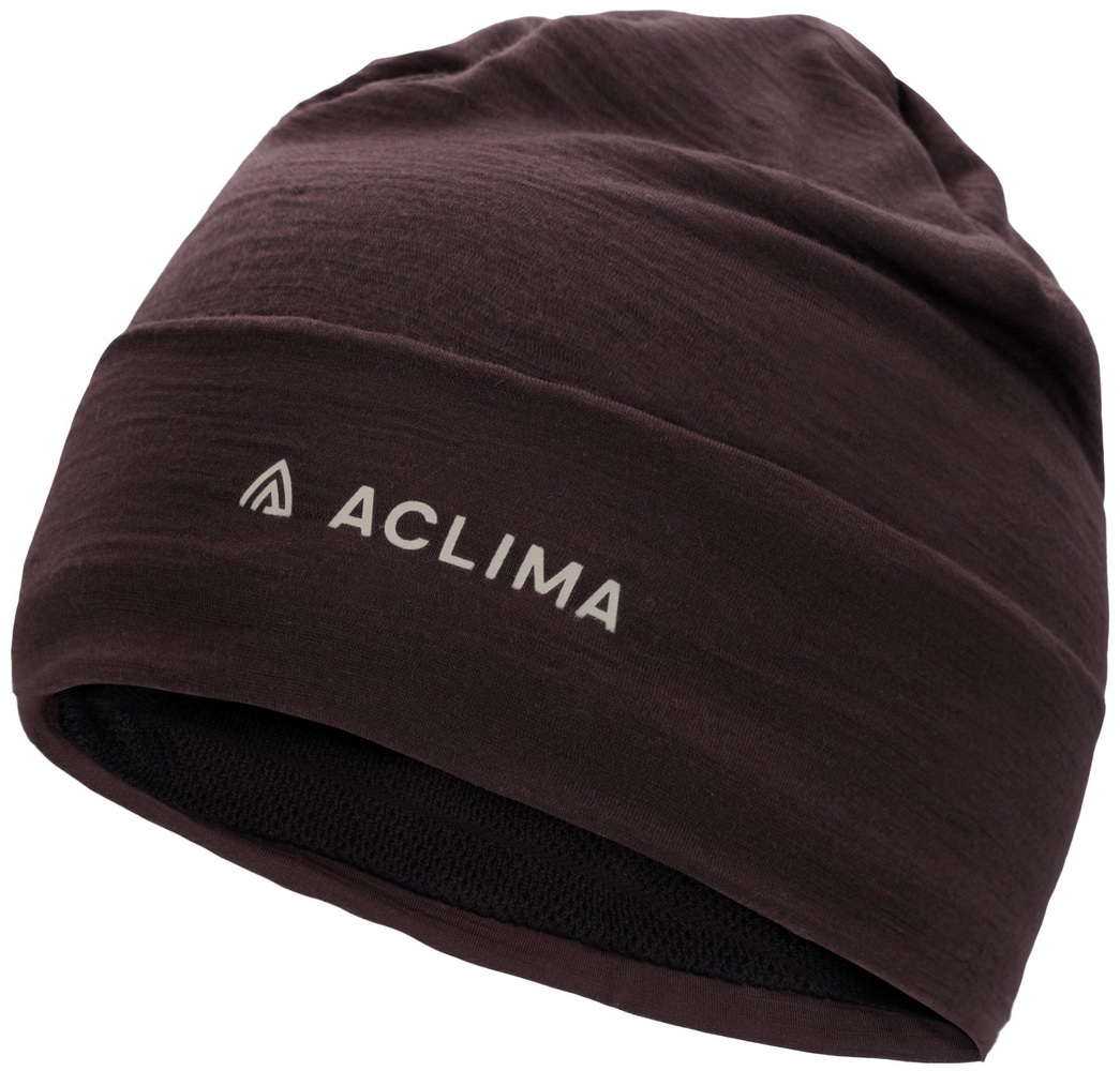 Aclima WoolNet Light Beanie Chocolate Plum, view: 1