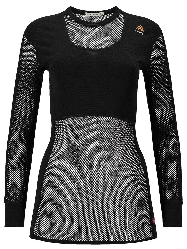 productImage: Aclima WoolNet Crewneck Shirt Woman Jet Black